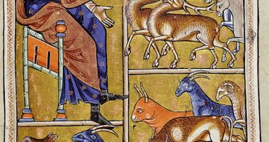 Detalj fra 1100-tallets Aberdeen-bestiariene