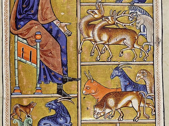 Detalj fra 1100-tallets Aberdeen-bestiariene